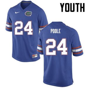 Youth Florida Gators #24 Brian Poole NCAA Nike Blue Authentic Stitched College Football Jersey INQ4262UB